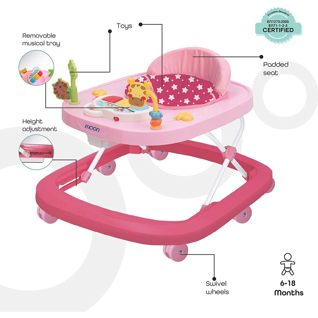 Moon Drive-Walker-Pink Forest-W1508Ur Age- 6 Months to 18 Months