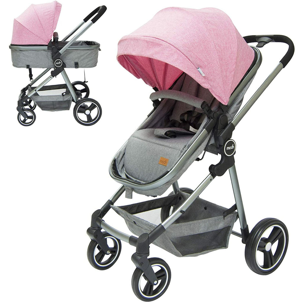 Moon Pro - 2 In 1 Stroller - Pink - Nb-Bs500 Age- 4 Months to 24 Months