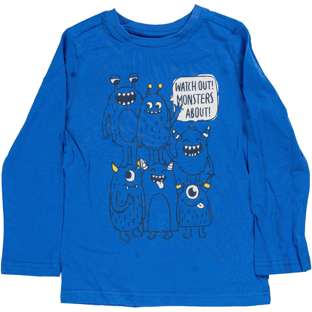 Mothercare Blue Tech Watch Out Monsters About T Shirt Blue E150 Age- 12 Months to 5 Years