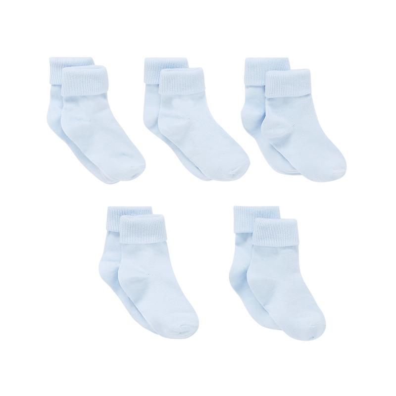 Mothercare Blue Tot Socks - 5 Pack Blue Boy