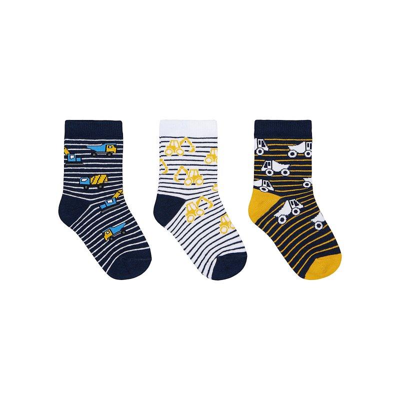 Mothercare Construction Truck Socks - 3 Pack Multicolor Boy