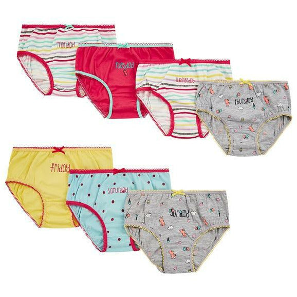 Mothercare Days Of The Week Briefs - 7 Pack Multicolor Girl