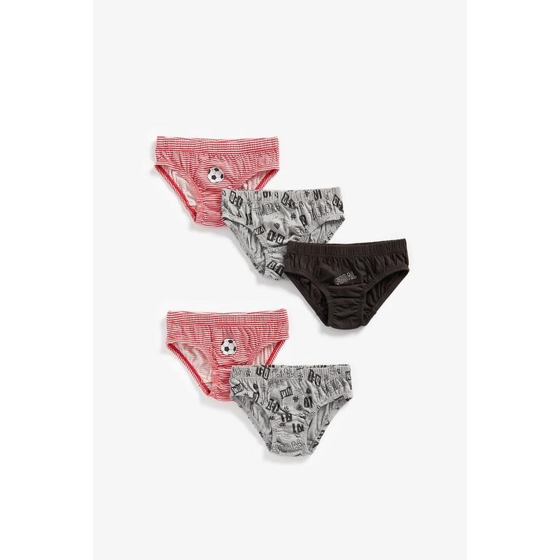 Mothercare Football Briefs - 5 Pack Multicolor Boy