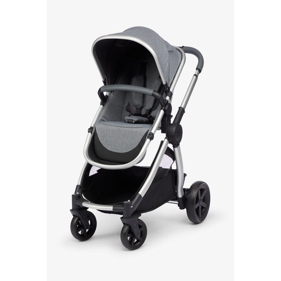 Mothercare Journey 4 Wheel Pushchair Stroller Ash Grey Age- Newborn & Above (Holds upto 15 kgs