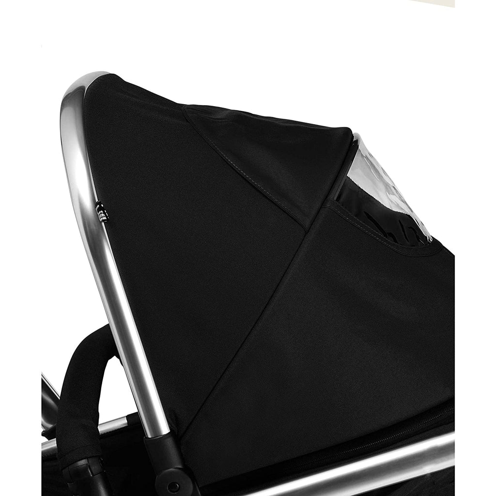 Mothercare Journey 4 Wheel Pushchair Stroller Chrome/Black Age- Newborn & Above (Holds upto 15 kgs)