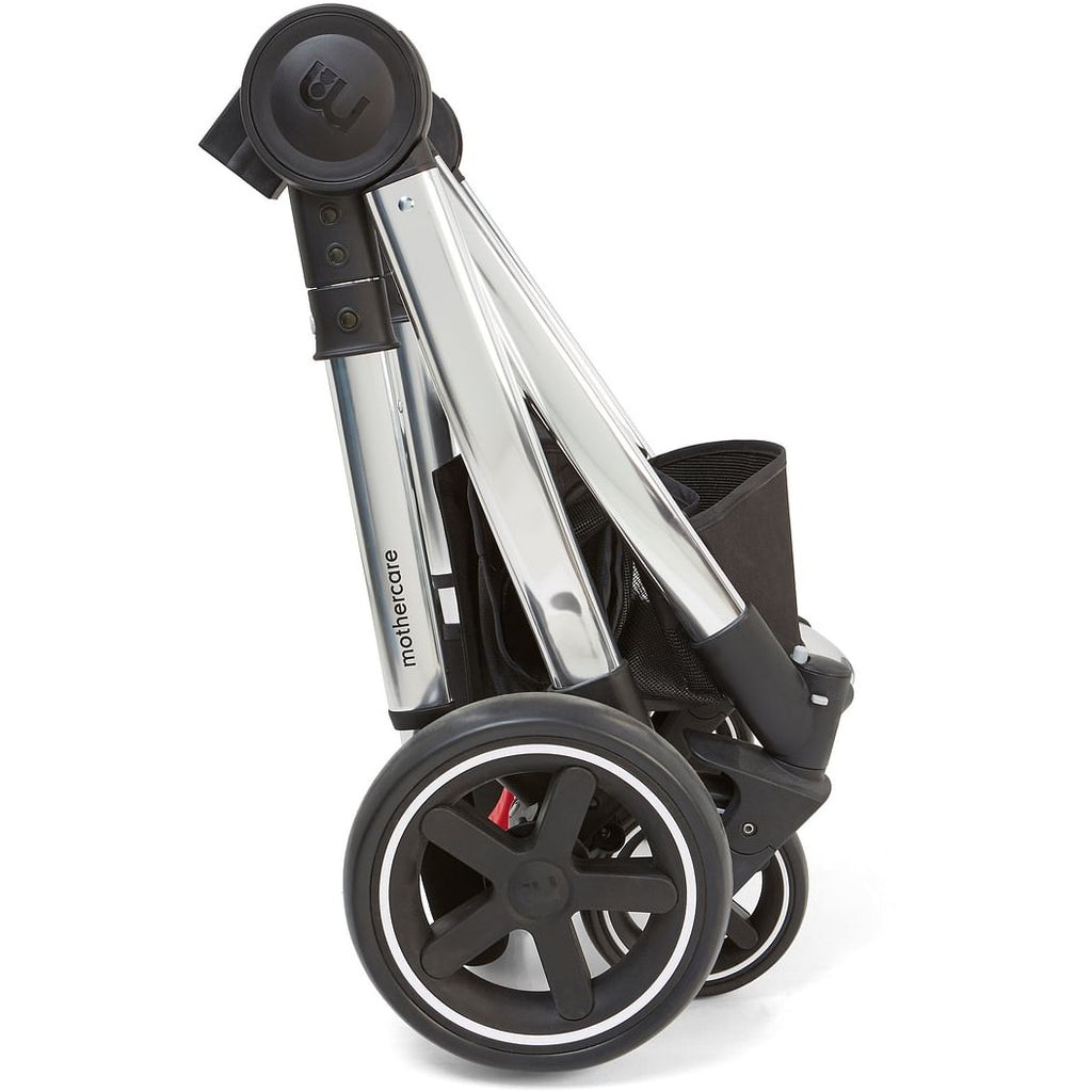 Mothercare Journey 4 Wheel Pushchair Stroller Chrome/Blush Age- Newborn & Above (Holds upto 15 kgs)