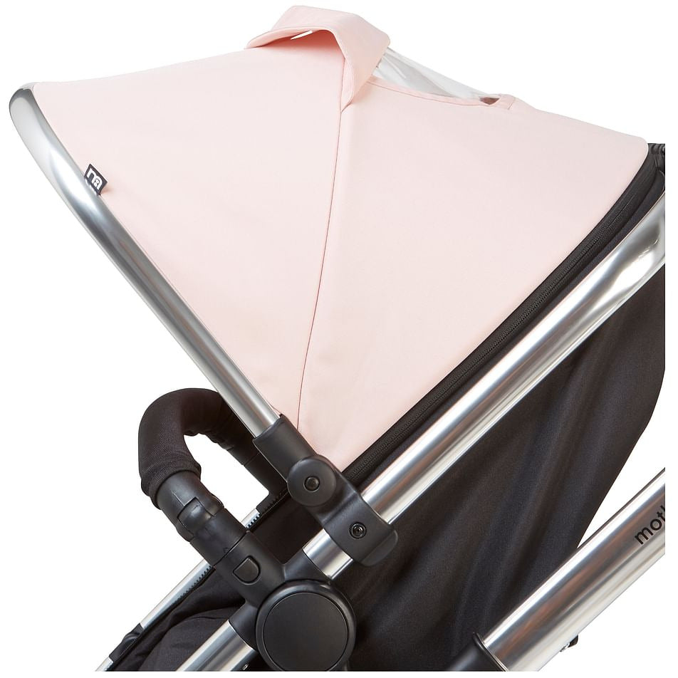 Mothercare Journey 4 Wheel Pushchair Stroller Chrome/Blush Age- Newborn & Above (Holds upto 15 kgs)
