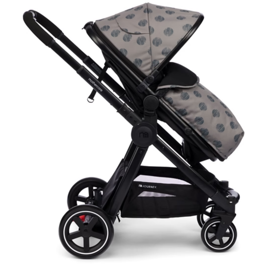 Mothercare Journey 4 Wheel Pushchair Stroller Grey/Spot Age- Newborn & Above (Holds upto 15 kgs)