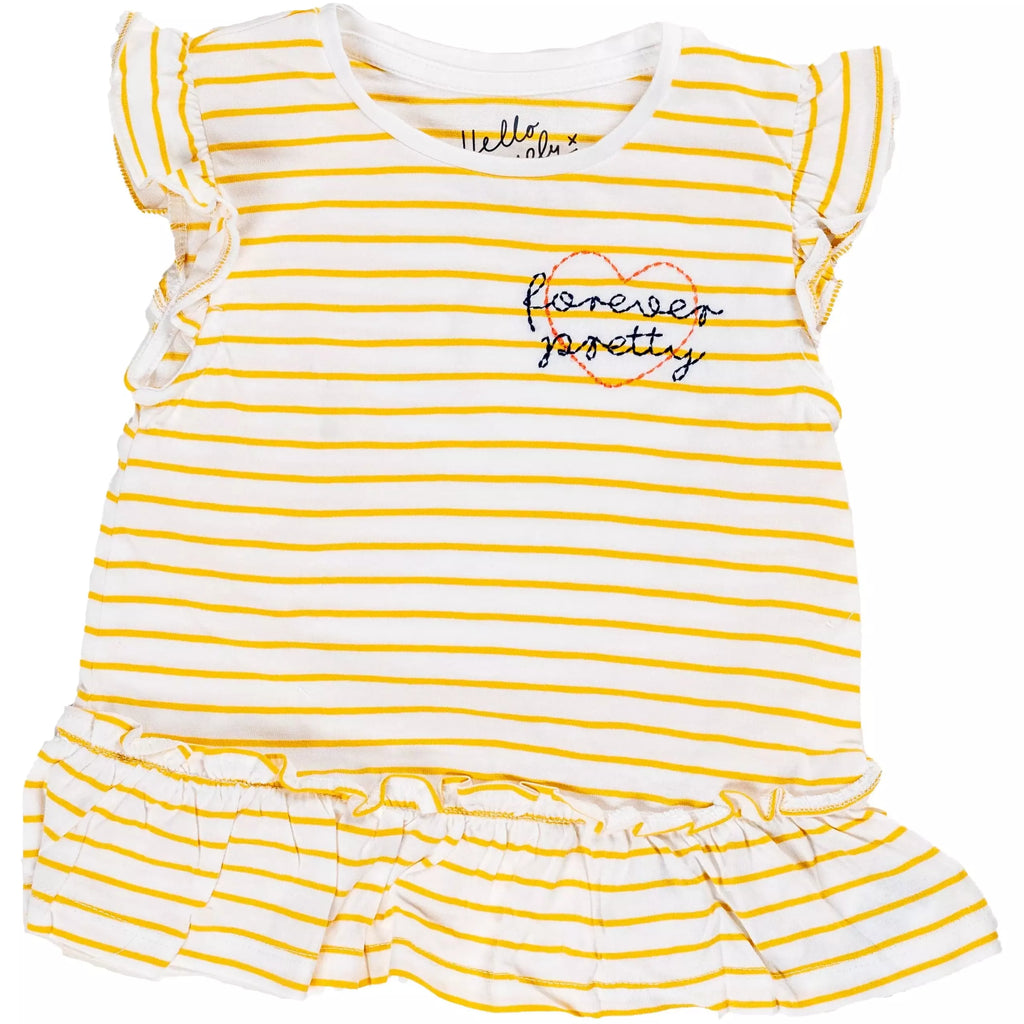 Mothercare Midwest Forever Pritty Mustard/White T Shirt  C118 Age- 9 Months to 6 Years