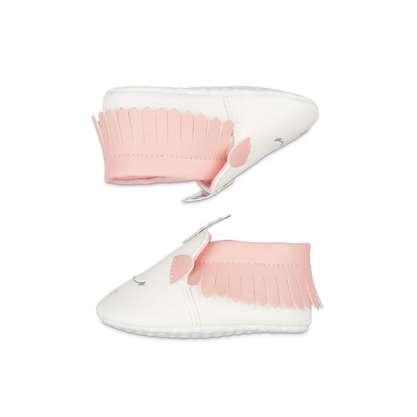 Mothercare Pre Walker Baby Girl Shoes Unicorn White Pink Age 9