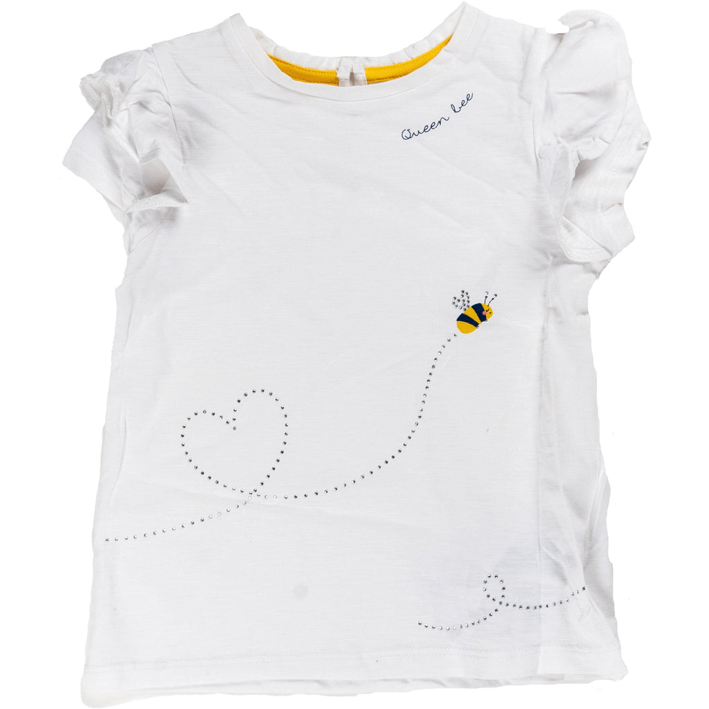 Mothercare Queen Bee T Shirt White C128 Age- 9 Months to 5 Years