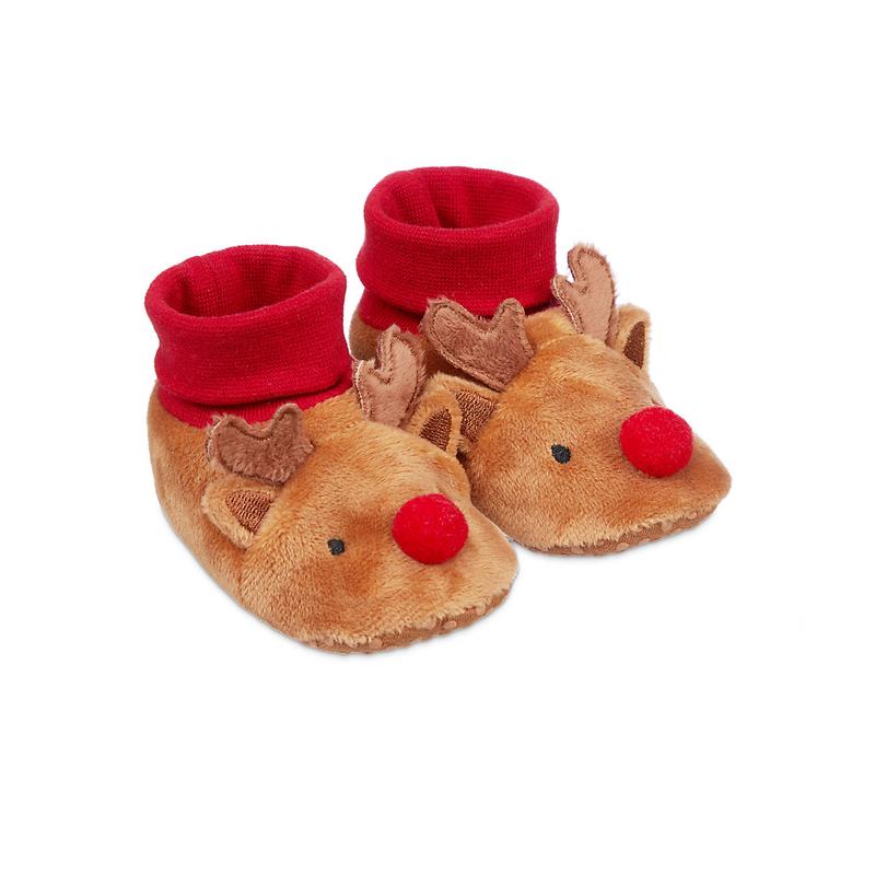 Mothercare Reindeer Socktops Brown Girl