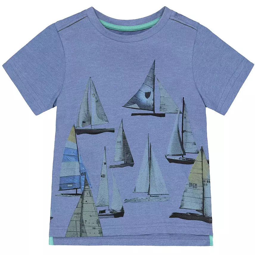 Mothercare Sailing Tales Boat T-shirt Blue C429 Age- 7 Years to 10 Years
