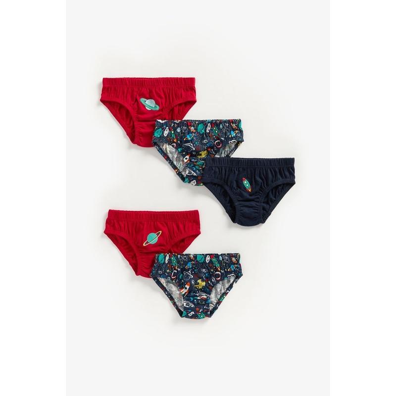 Mothercare Space Briefs - 5 Pack Multicolor Boy