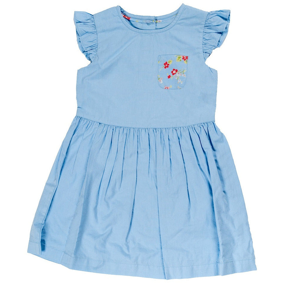Mothercare Street Party Dress Sky Blue E805 Age- 12 Months & Above