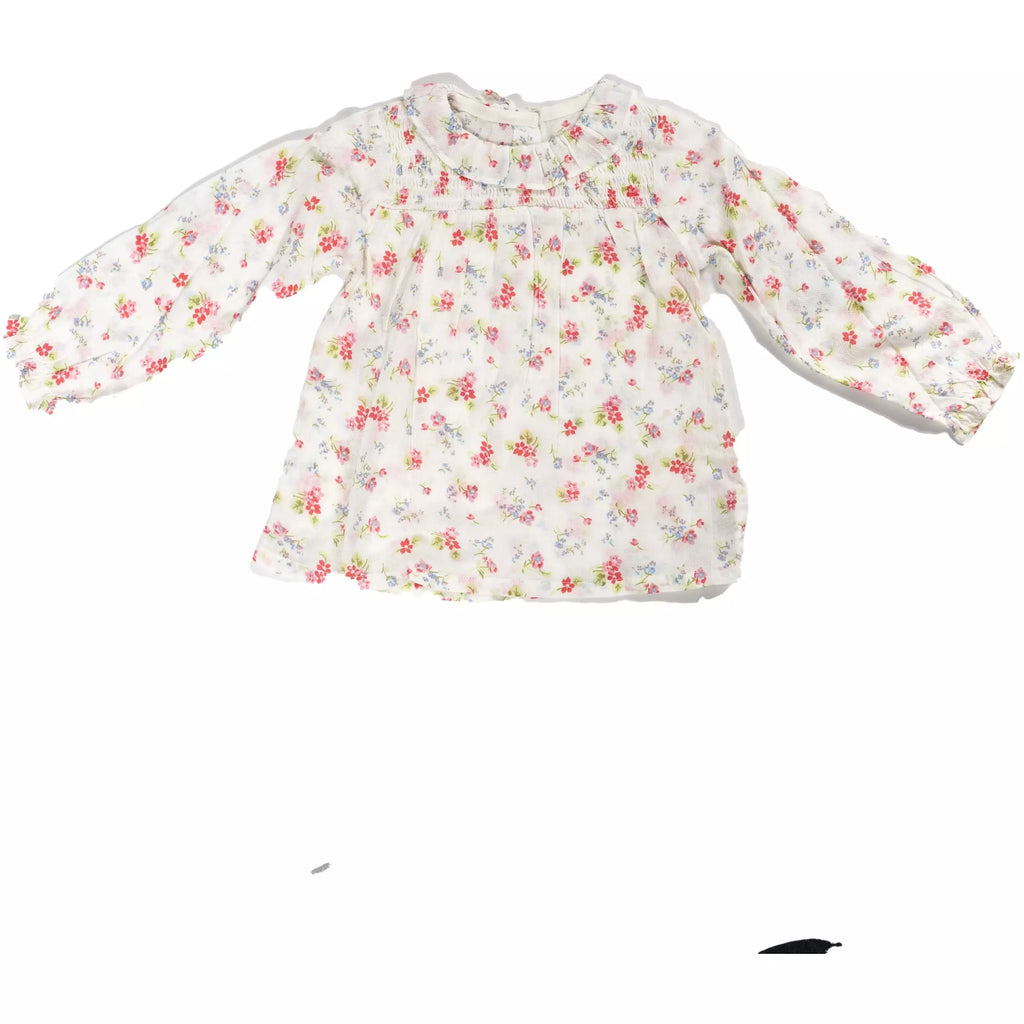 Mothercare Street Party Floral White Top E798 Age- 9 Months to 5 Years