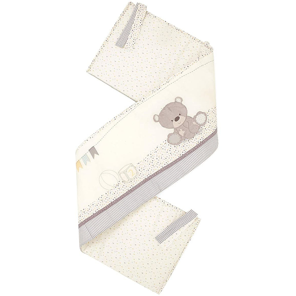 Mothercare Teddy Toy Box Long Cot Bumper Beige Age- Newborn & Above