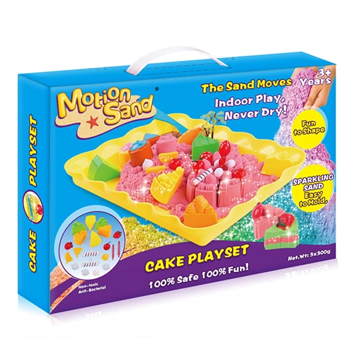 Motion Sand Cake 3D Sparkling Sand Box Multicolor Age- 3 Years & Above