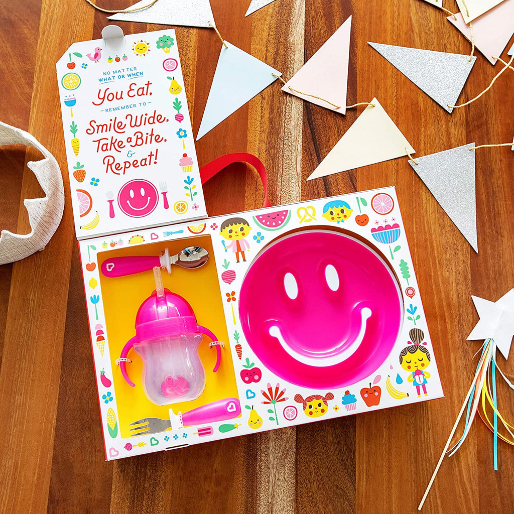 Munchkin - Be Happy Toddler Dining Set - Pink Age 18M+