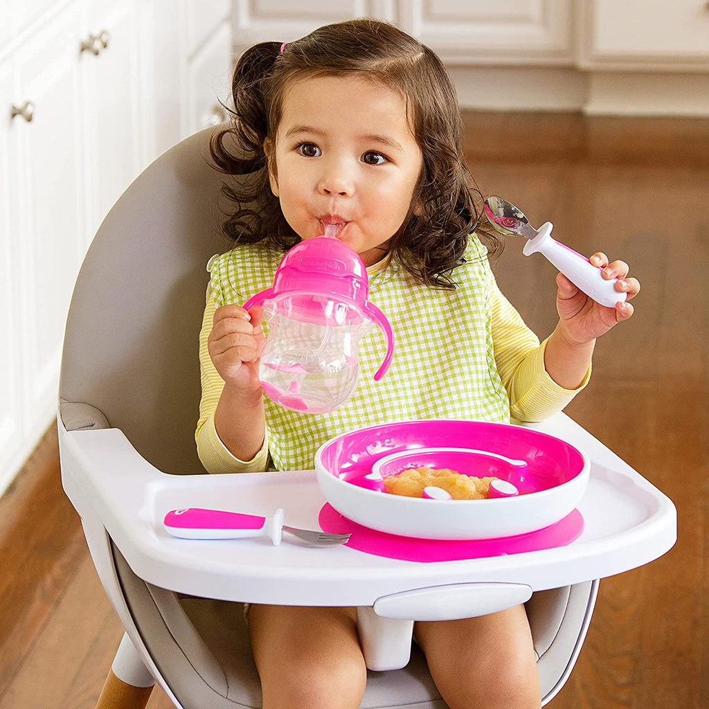Munchkin - Be Happy Toddler Dining Set - Pink Age 18M+