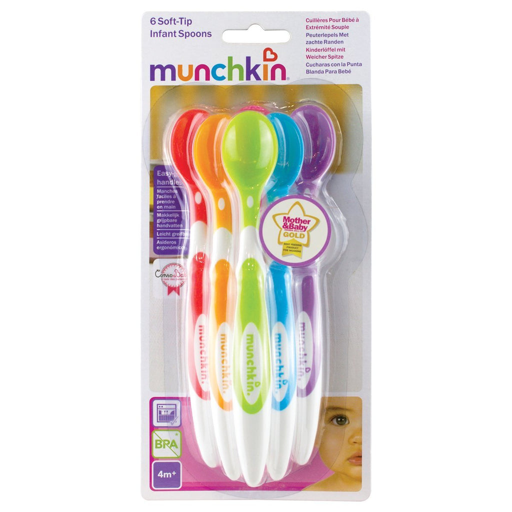 Munchkin - Soft-Tip Infant Spoon 6Pcs Age 3M+