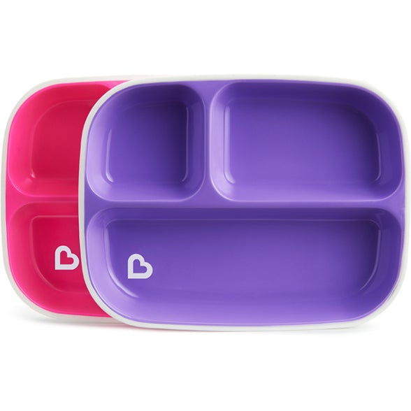 Munchkin - Splash Divided Plates - 2Pk (Assortment) Age 6M+