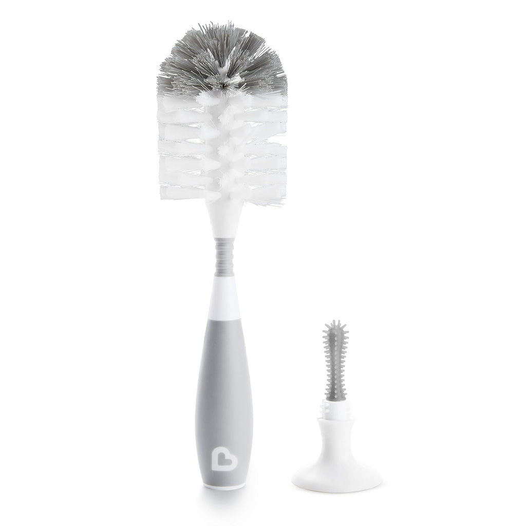 Munchkin Bristle Bottle Cleaning  Brush  Grey Age- Newborn & Above