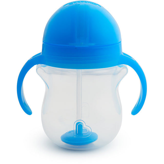 Munchkin Click Lock Tip & Sip Flexi-Straw Cup 7Oz Blue Age- 6 Months & Above