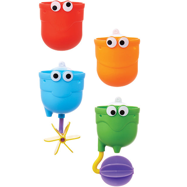 Munchkin Falls Bath Scoop and Pour Cup Set with Suction Multicolor Age- 12 Months & Above