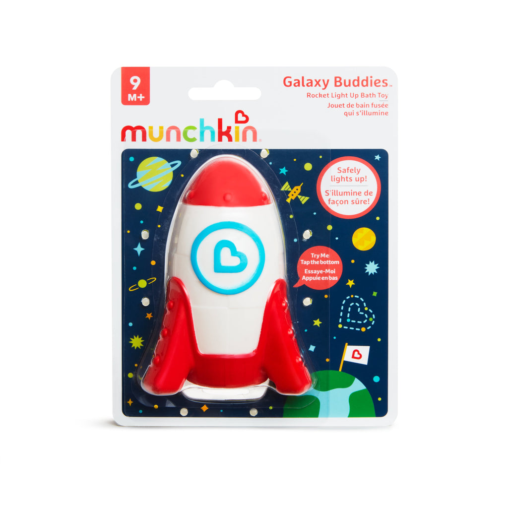 Munchkin Galaxy Buddies Astronaut Light Up Bath Toy White/Blue Age- 9 Months & Above