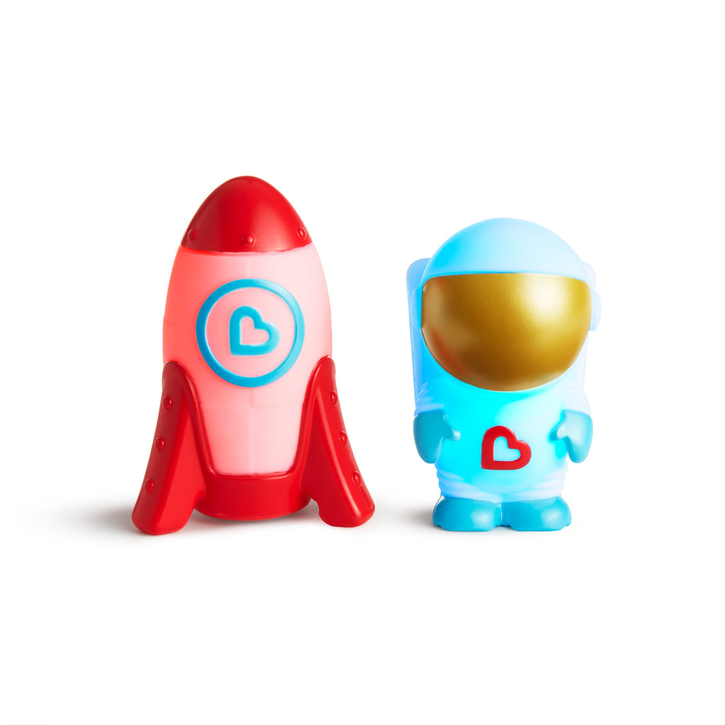 Munchkin Galaxy Buddies Astronaut Light Up Bath Toy White/Blue Age- 9 Months & Above