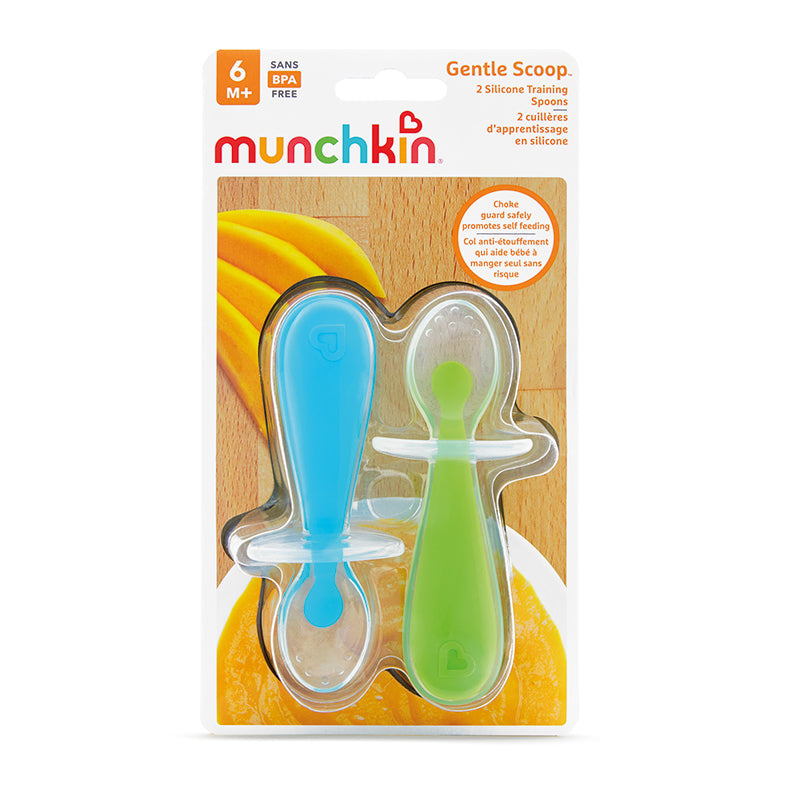Munchkin Gentle Scoop Silicone Training Spoons Pack of 2 Multicolor Age-6 Months & Above