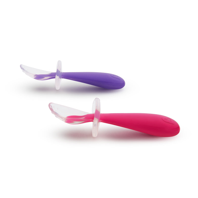 Munchkin Gentle Scoop Silicone Training Spoons Pack of 2 Multicolor Age-6 Months & Above