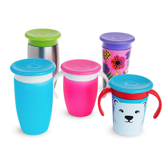 Munchkin Miracle 360 Cup Lids Pack of 4 Multicolor Age- 12 Months & Above