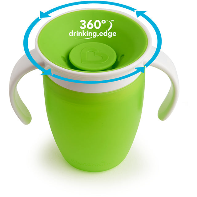 Munchkin Miracle 360 Trainer Cup 7oz Green Age- 6 Months & Above