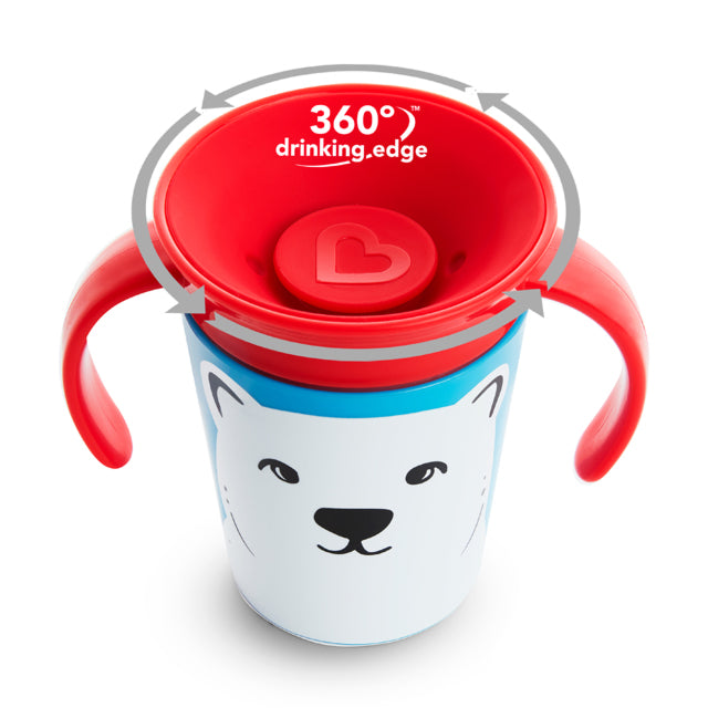 Munchkin Miracle 360 WildLove Sippy Cup 6oz Polar Bear Age- 12 Months & Above