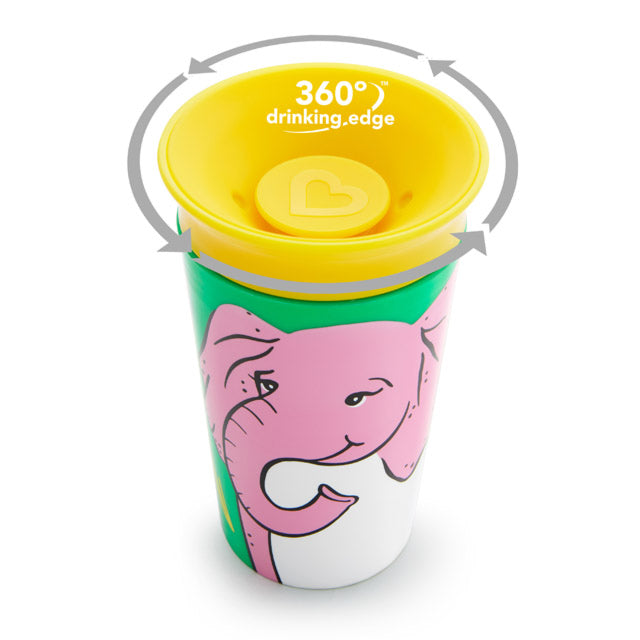 Munchkin Miracle 360 WildLove Sippy Cup 9oz Elephant Age- 12 Months & Above