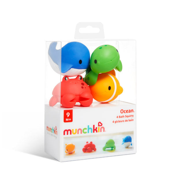 Munchkin Ocean Bath Squirter Toys Pack of 4 Multicolor Age- 9 Months & Above