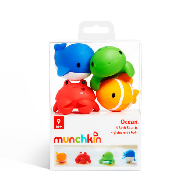Munchkin Ocean Bath Squirter Toys Pack of 4 Multicolor Age- 9 Months & Above