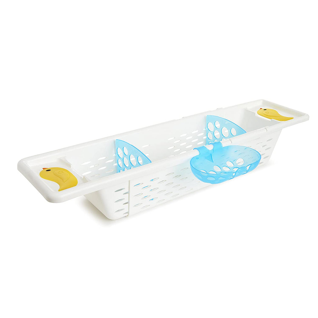 Munchkin Secure Grip Bath Caddy Basket White/ Blue Age- Newborn & Above