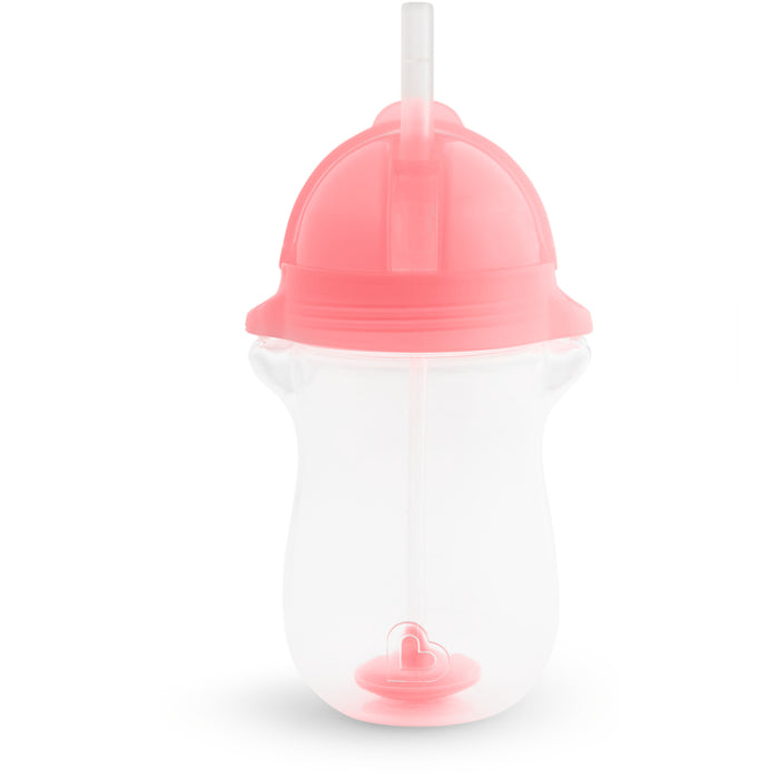 Munchkin Tip & Sip Any Angle Straw Cup 10Oz/296 ml  Pink Age- 12 Months & Above