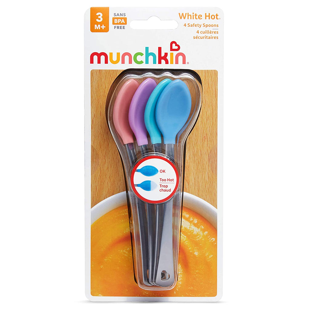 Munchkin White Safety Spoons, 4-Pack 3m+