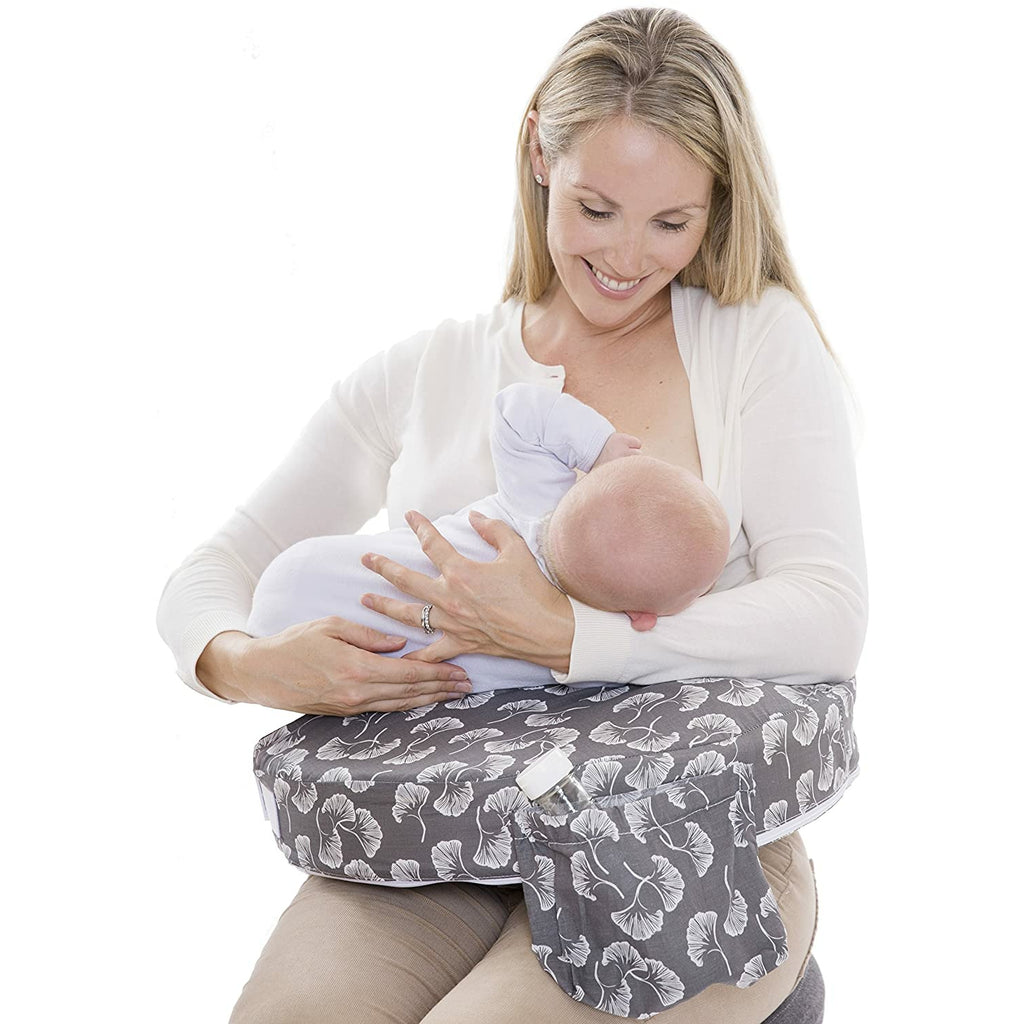 My Brest Friend Original Pillow - Grey & White Flowing Fans Age 0-18m