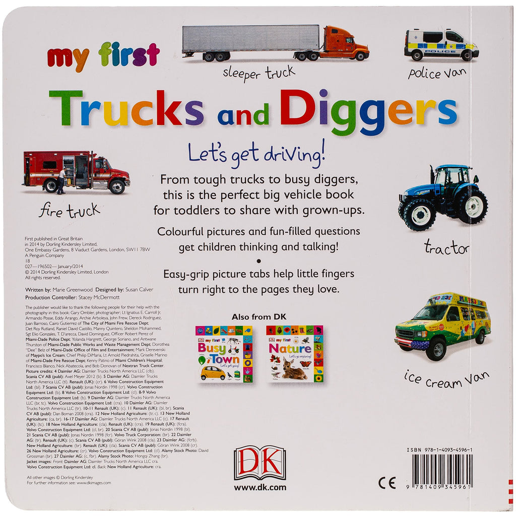 My First Trucks and Diggers Let's Get Driving