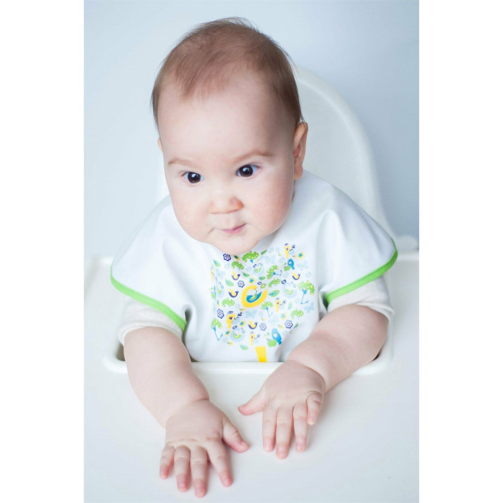 Mycey Large Stain Resistant Bib with Pocket Green