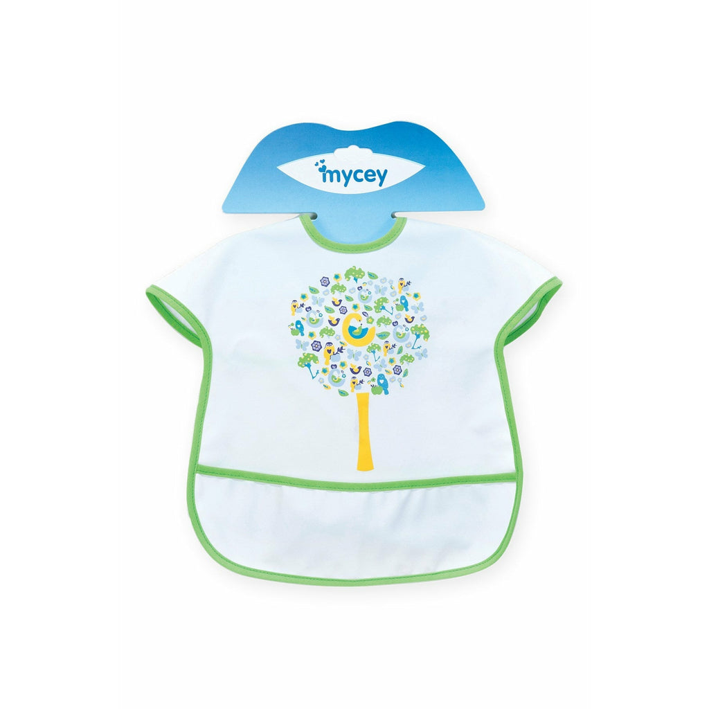 Mycey Large Stain Resistant Bib with Pocket Green