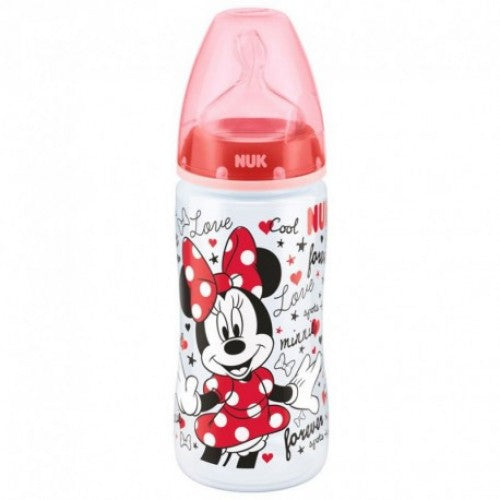 NUK Disney Mickey & Minnie Mouse First Choice Plus Baby Bottle with Temperature Control 300m