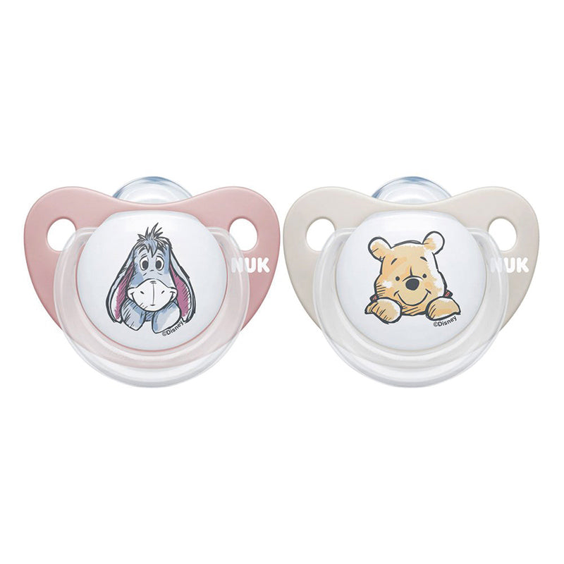 NUK Disney Winnie The Pooh Soother Girl Pack of 2 Multicolor Age-0-6 Months