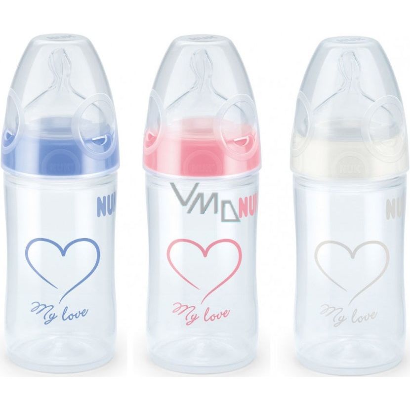 NUK Love Classic Plastic Baby Bottle with Silicone Nipple 150ml Age- Newborn to 6 Months