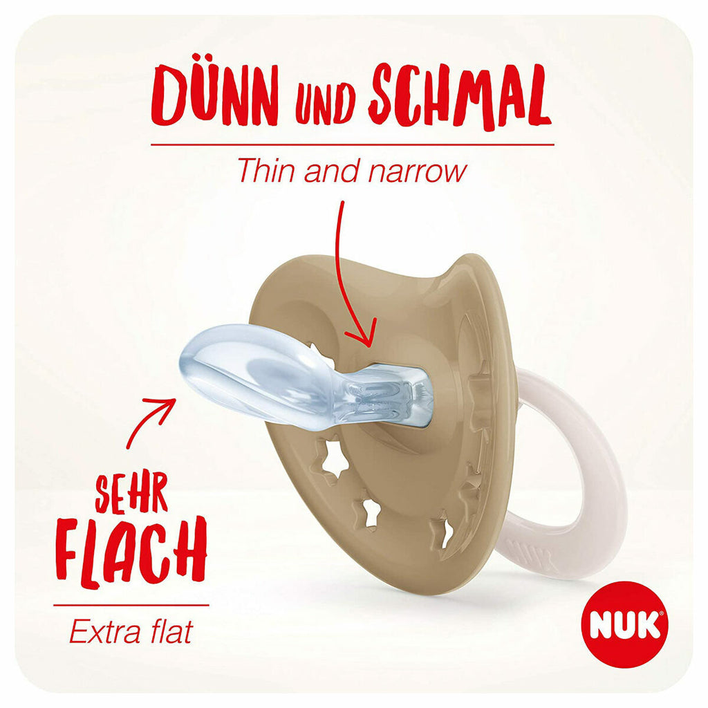 NUK Silicone Signature Soother Pack of 2 Blue Age- Newborn to 6 Months 
